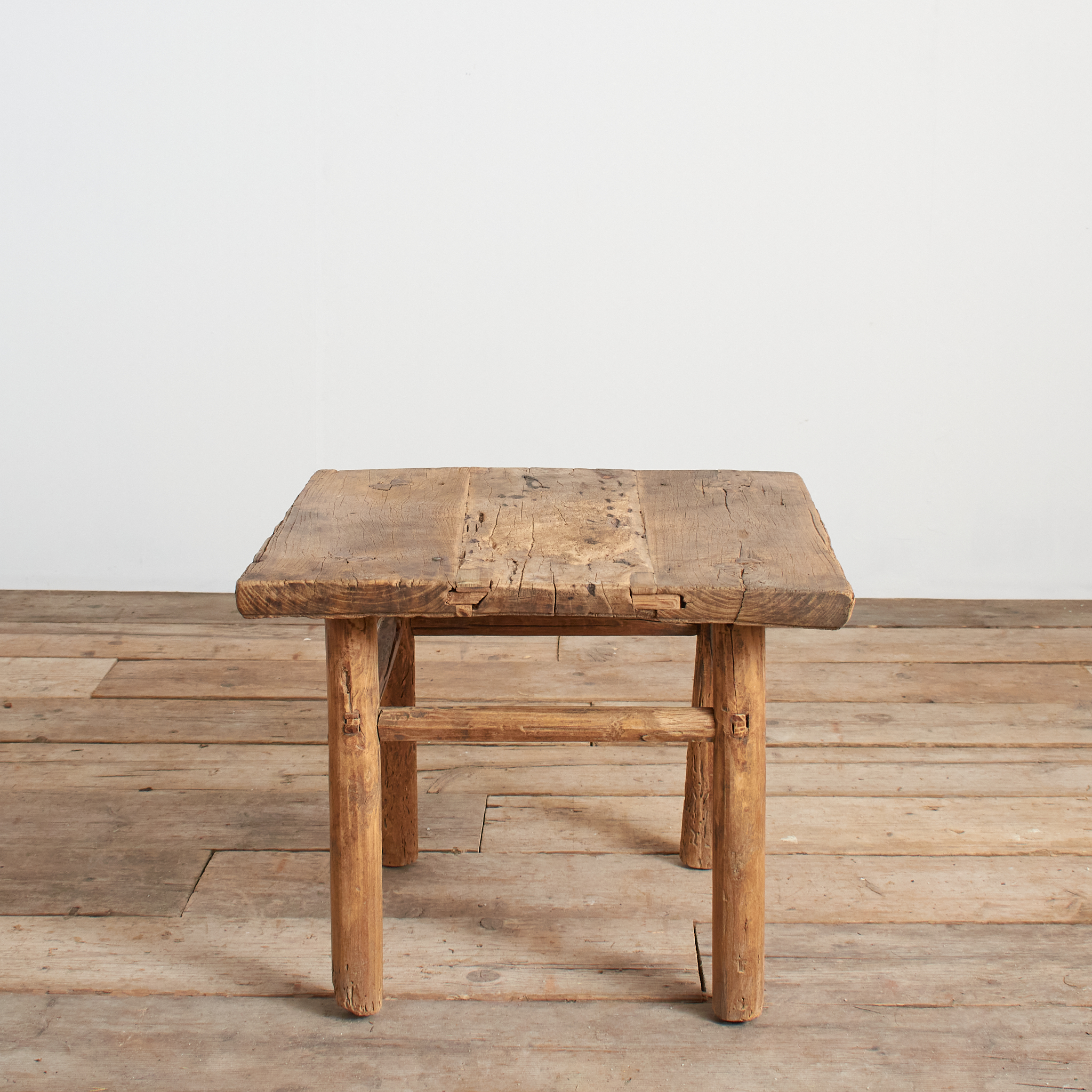 Antique Rustic Square Bedside Lamp Coffee Table -E