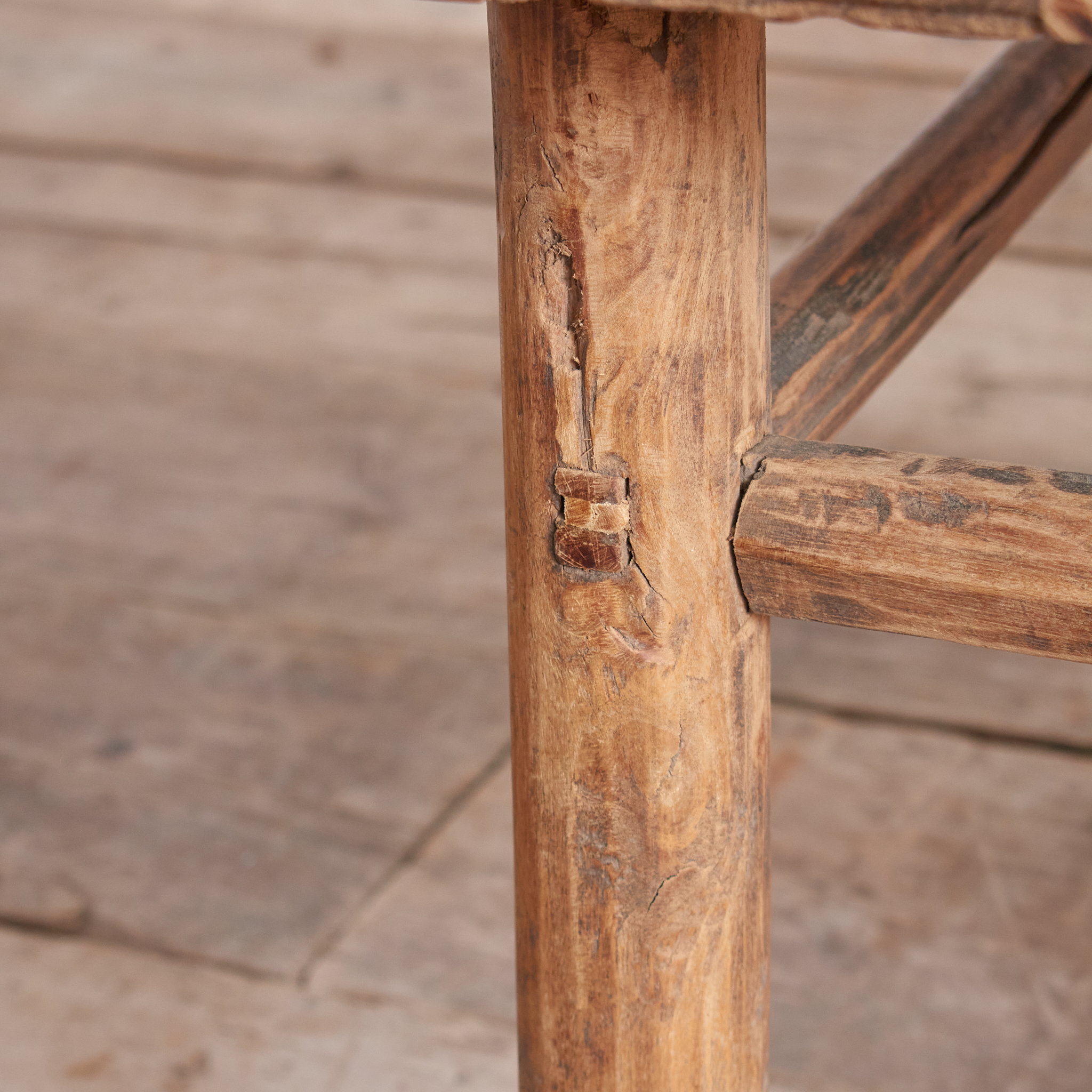 Antique Rustic Square Bedside Lamp Coffee Table -E
