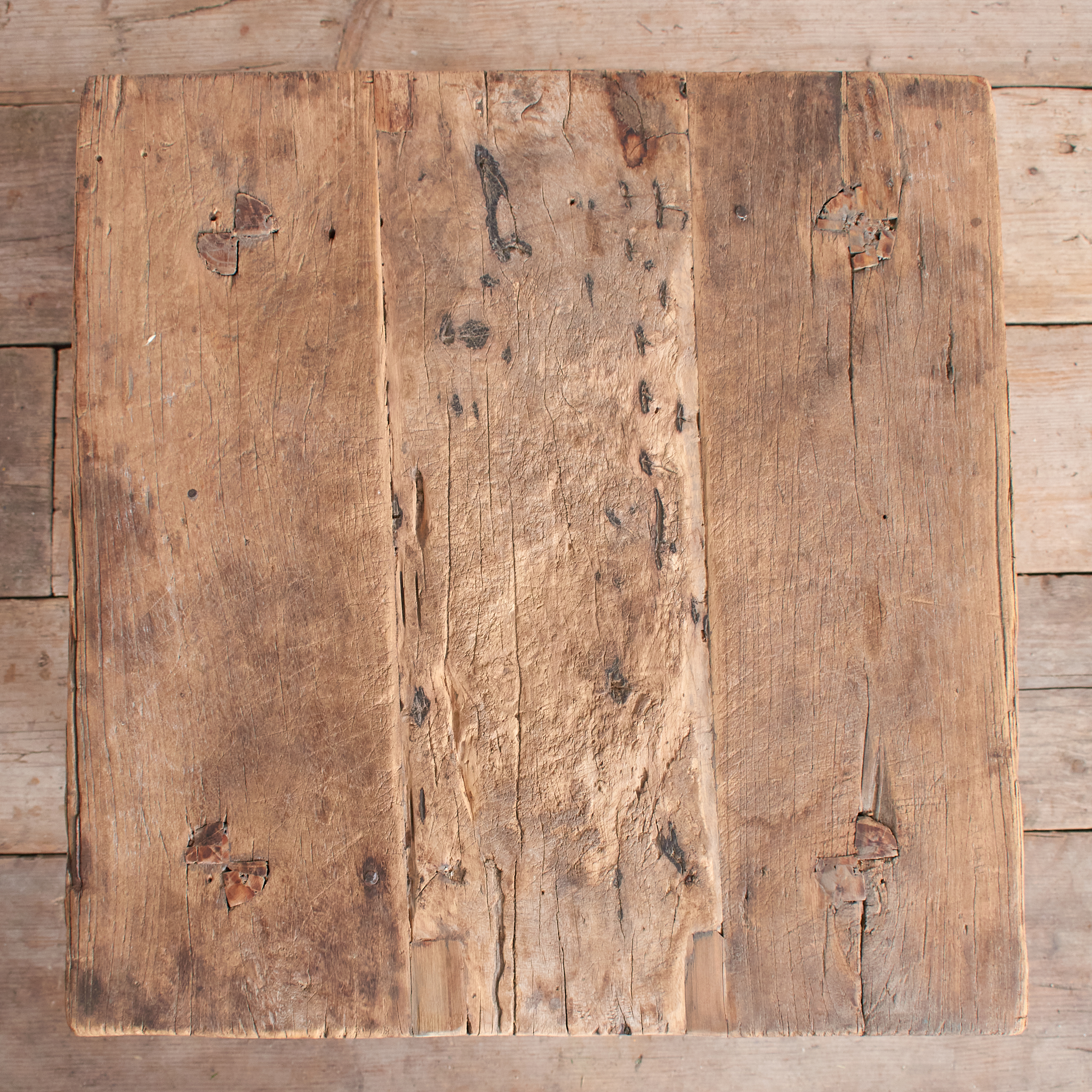 Antique Rustic Square Bedside Lamp Coffee Table -E