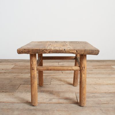 Antique Rustic Square Bedside Lamp Coffee Table -E