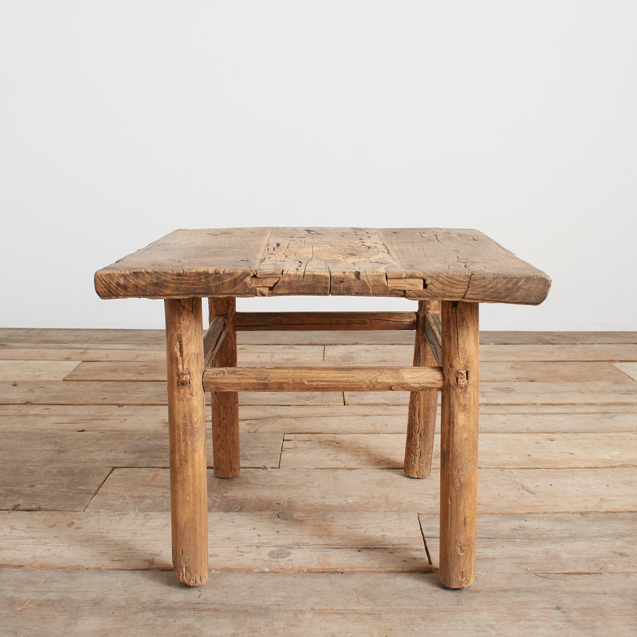 Antique Rustic Square Bedside Lamp Coffee Table -E