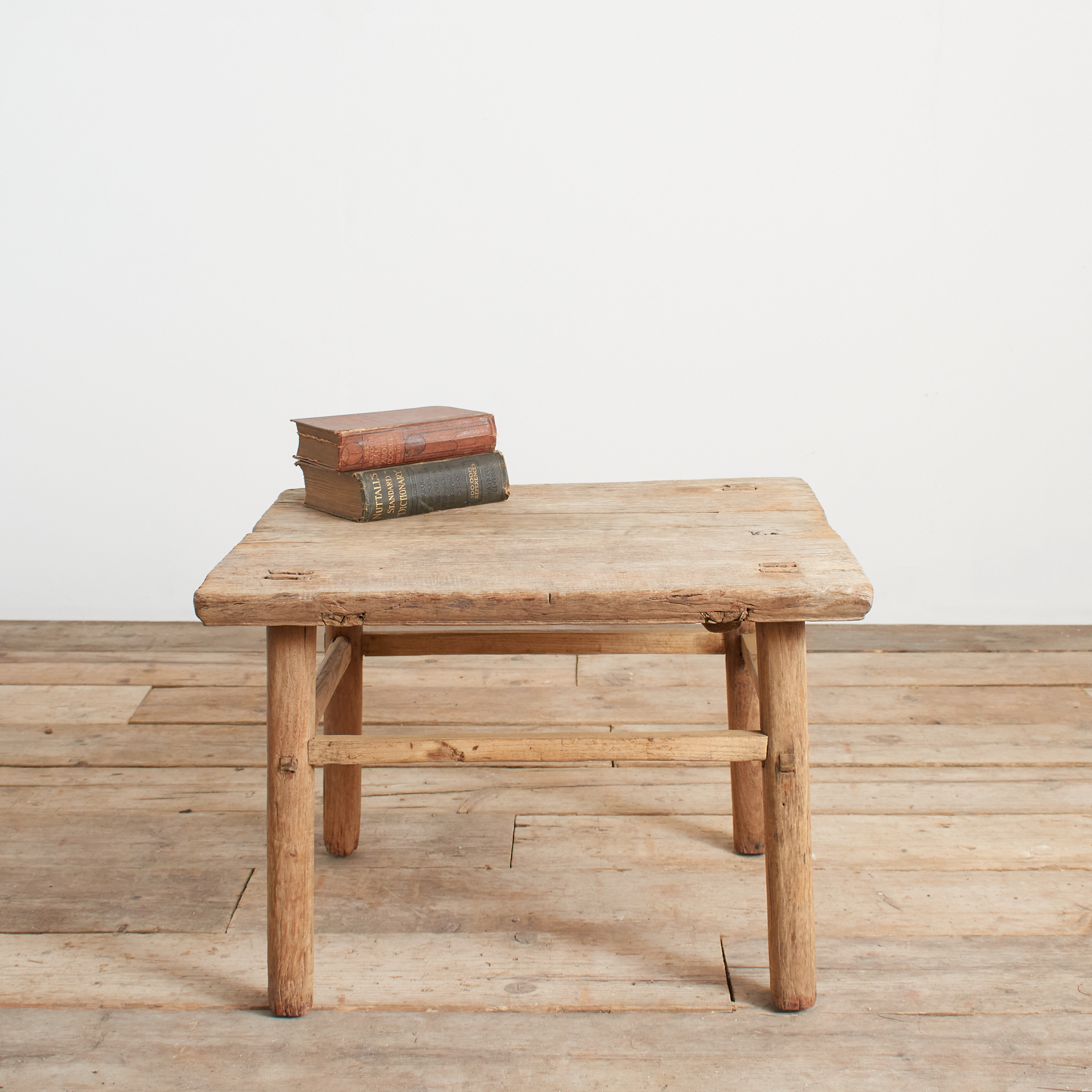 Antique Rustic Square Bedside Lamp Coffee Table -F
