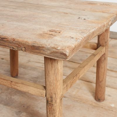 Antique Rustic Square Bedside Lamp Coffee Table -F