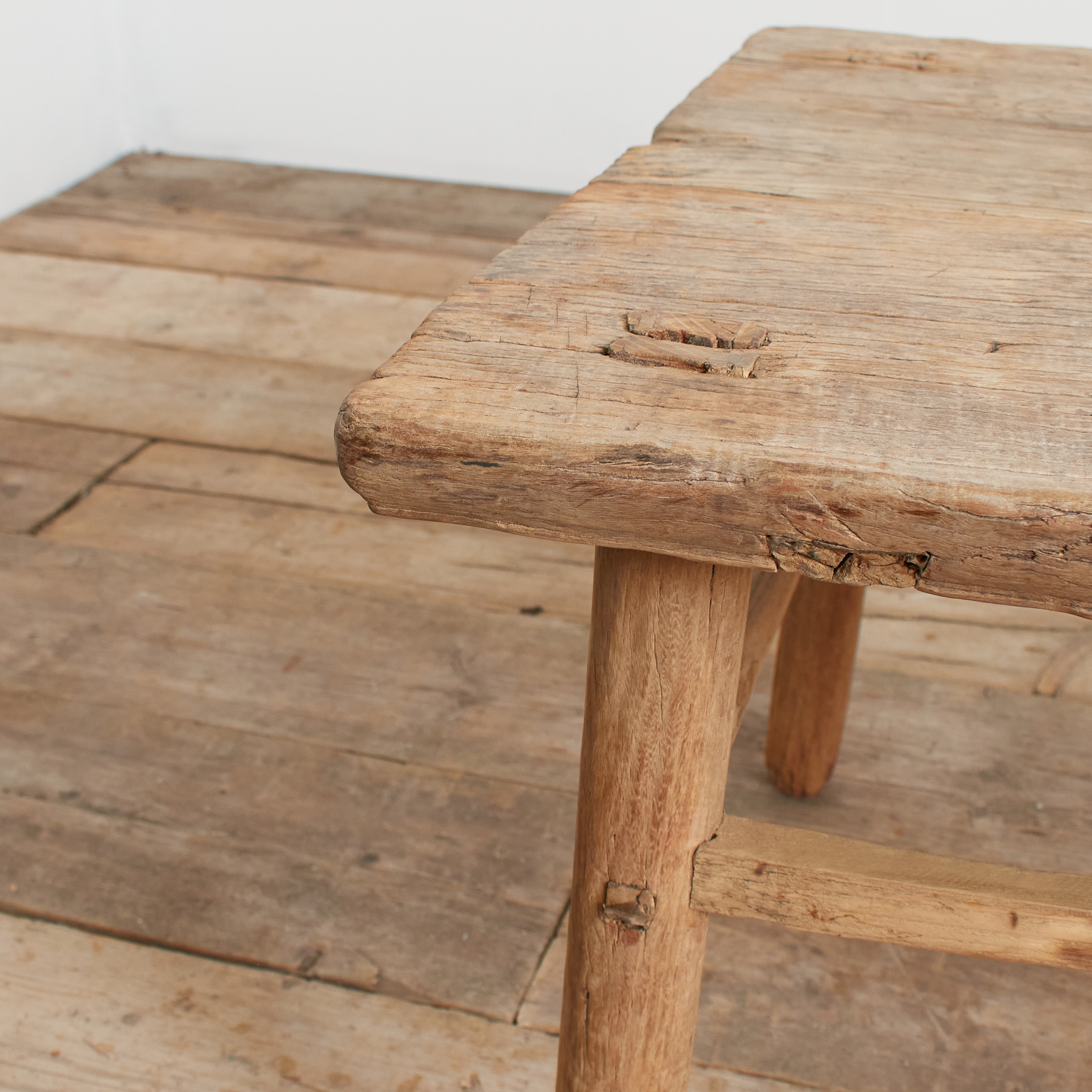 Antique Rustic Square Bedside Lamp Coffee Table -F