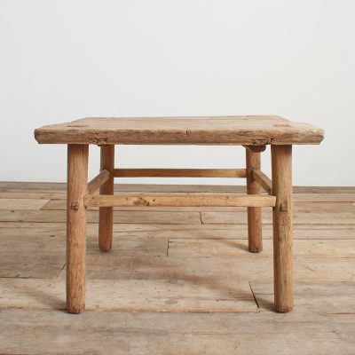 Antique Rustic Square Bedside Lamp Coffee Table -F