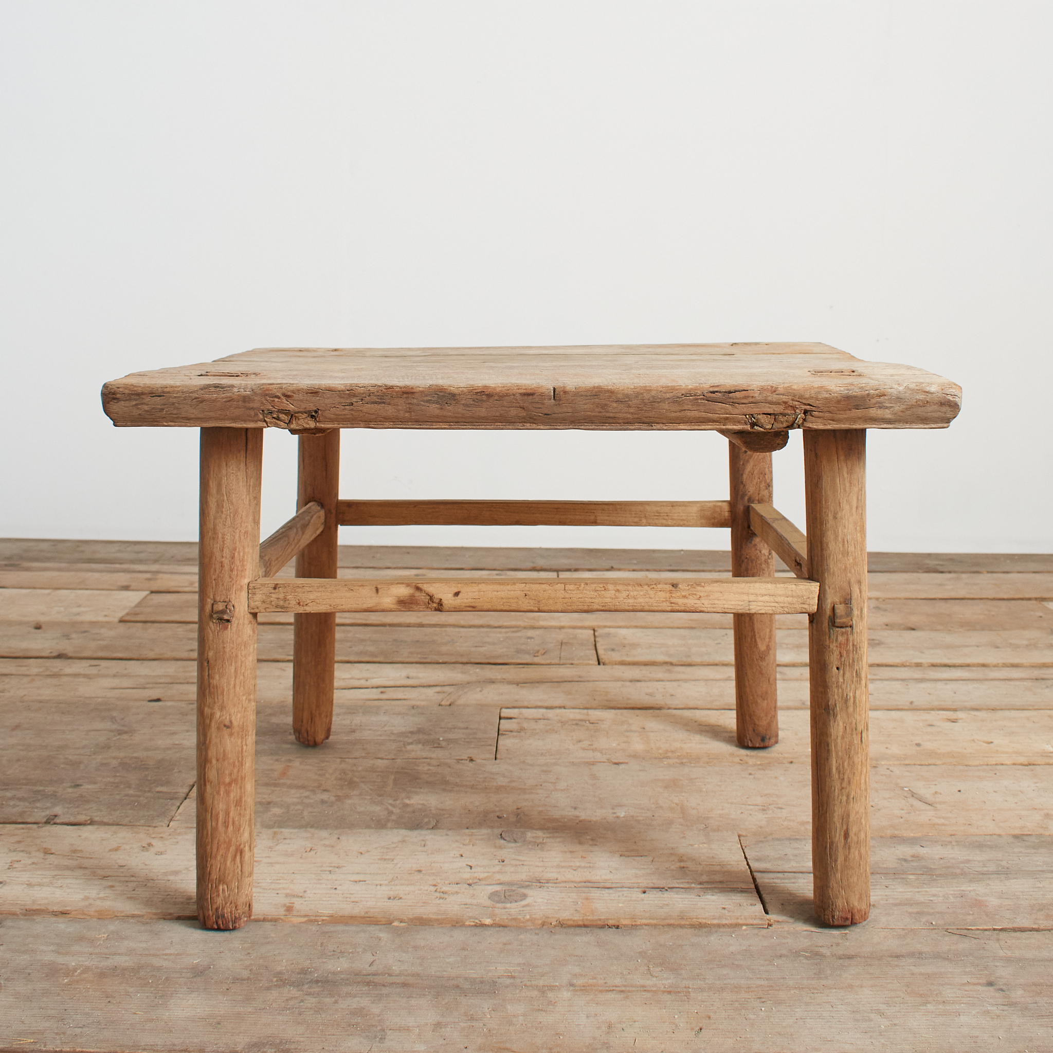 Antique Rustic Square Bedside Lamp Coffee Table -F