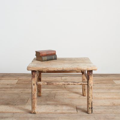 Antique Rustic Square Bedside Lamp Coffee Table -G