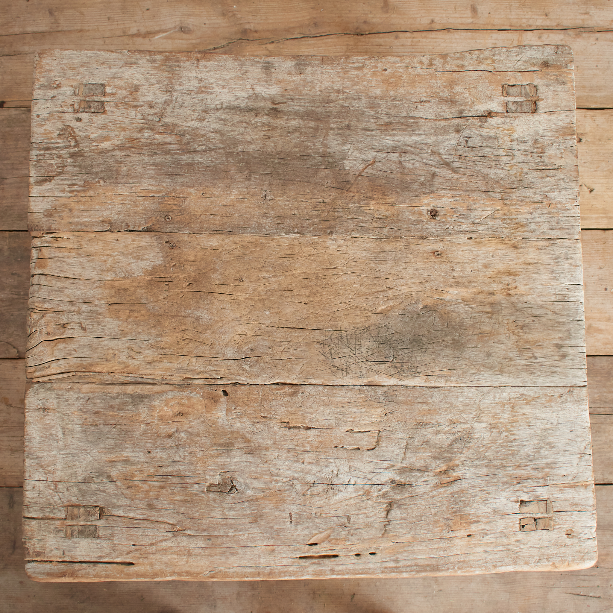Antique Rustic Square Bedside Lamp Coffee Table -G