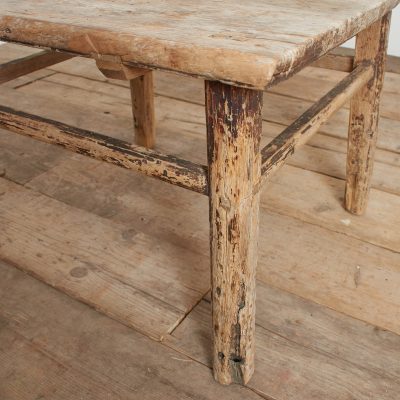 Antique Rustic Square Bedside Lamp Coffee Table -G