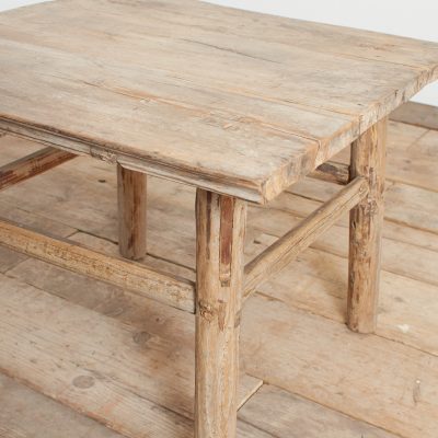 Antique Rustic Square Bedside Lamp Coffee Table -H