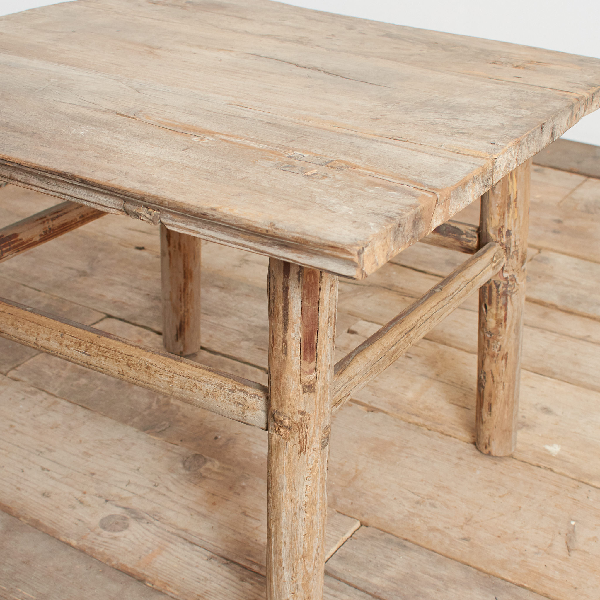 Antique Rustic Square Bedside Lamp Coffee Table -H