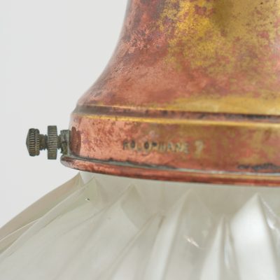 Antique Reclaimed Holophane Church Glass Pendant Light – AA
