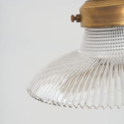 Antique Reclaimed Glass Holophane Wall Light – I