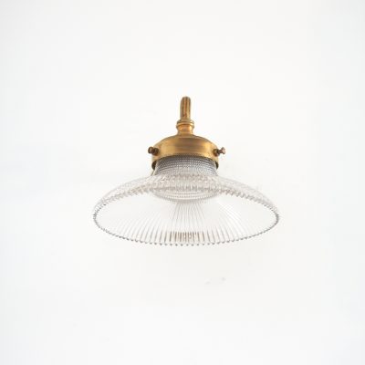 Antique Reclaimed Glass Holophane Wall Light – I