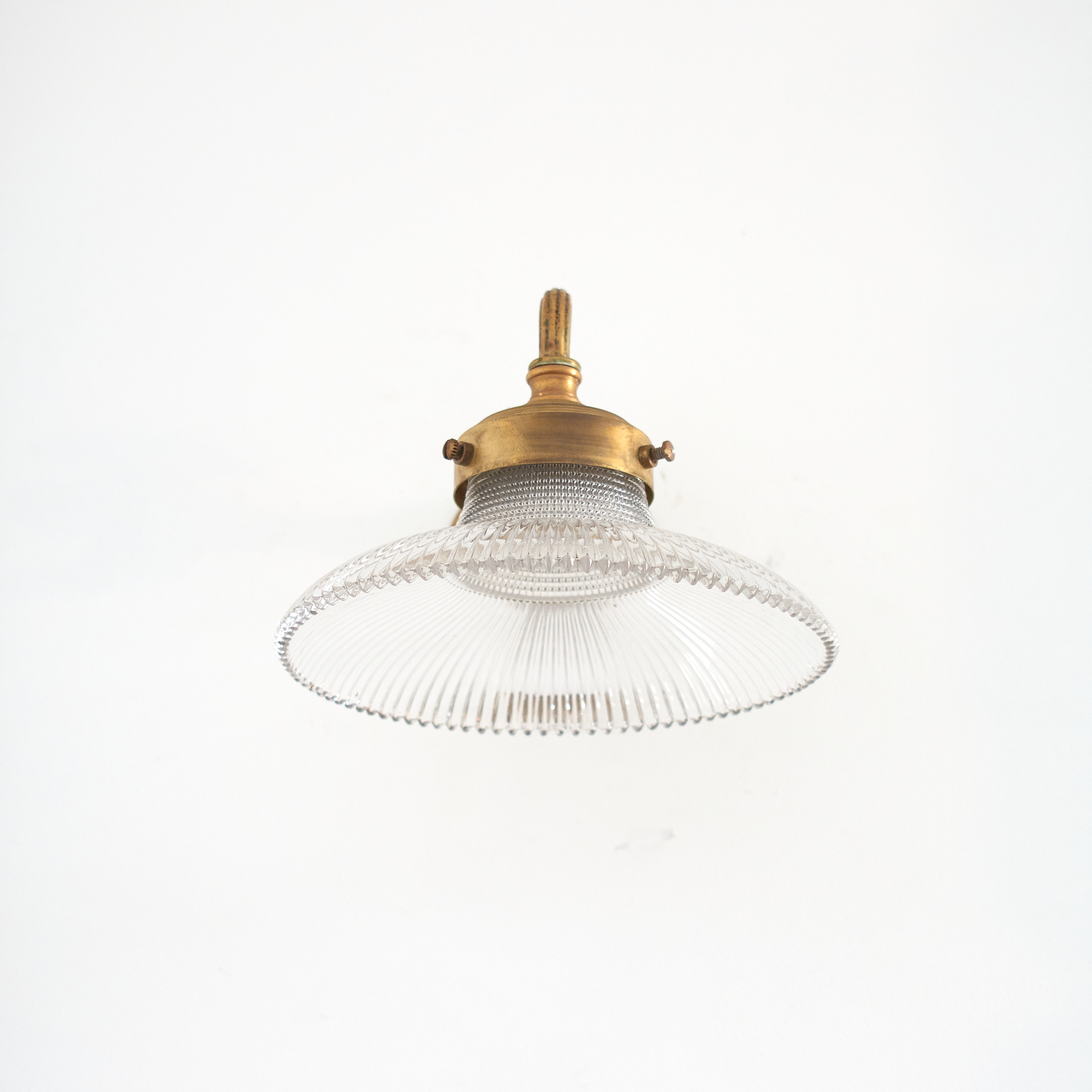 Antique Reclaimed Glass Holophane Wall Light – I