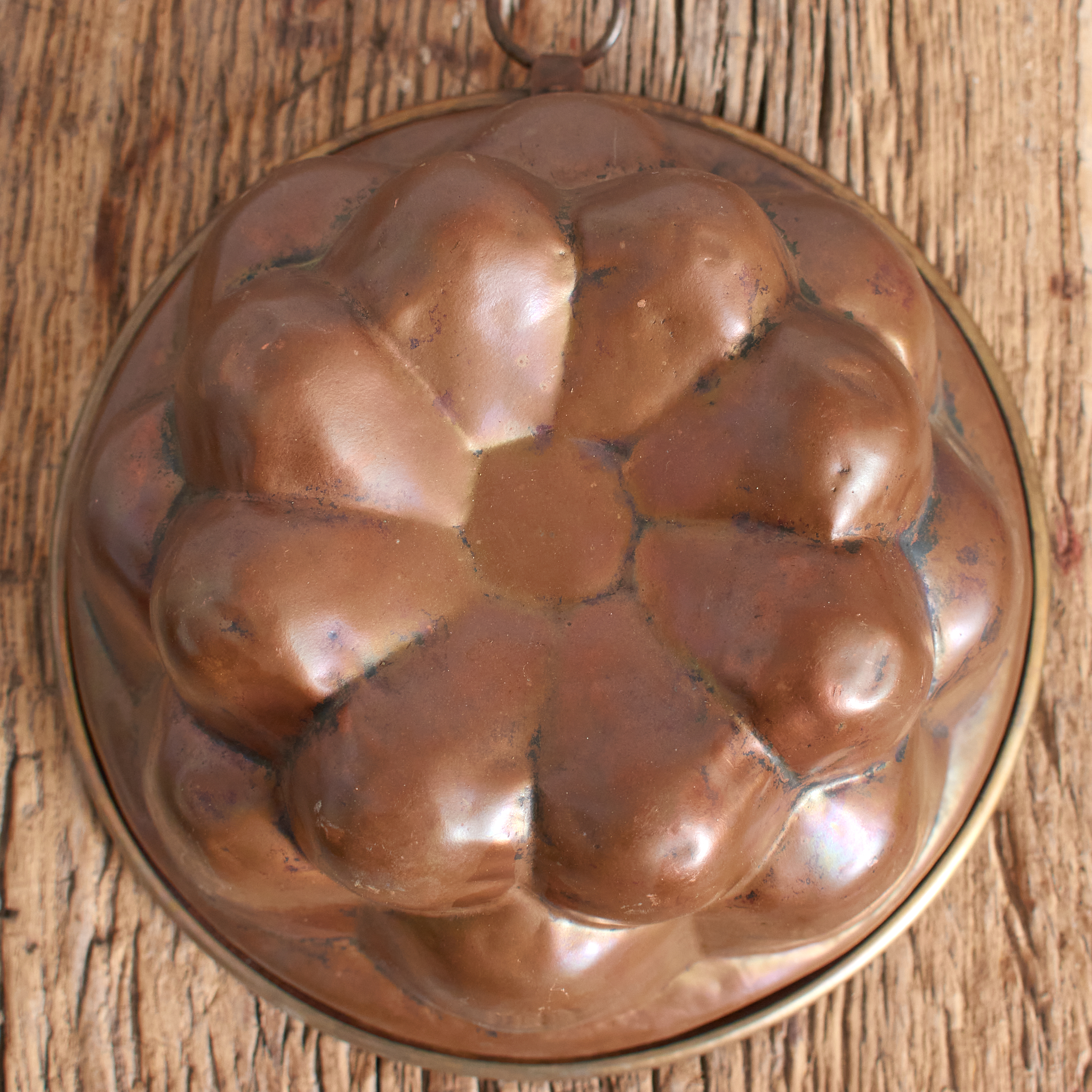 Antique Copper Jelly Mould - D