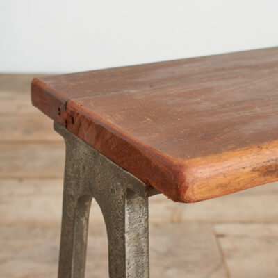 Antique School Locker Room Storage Bench - Short