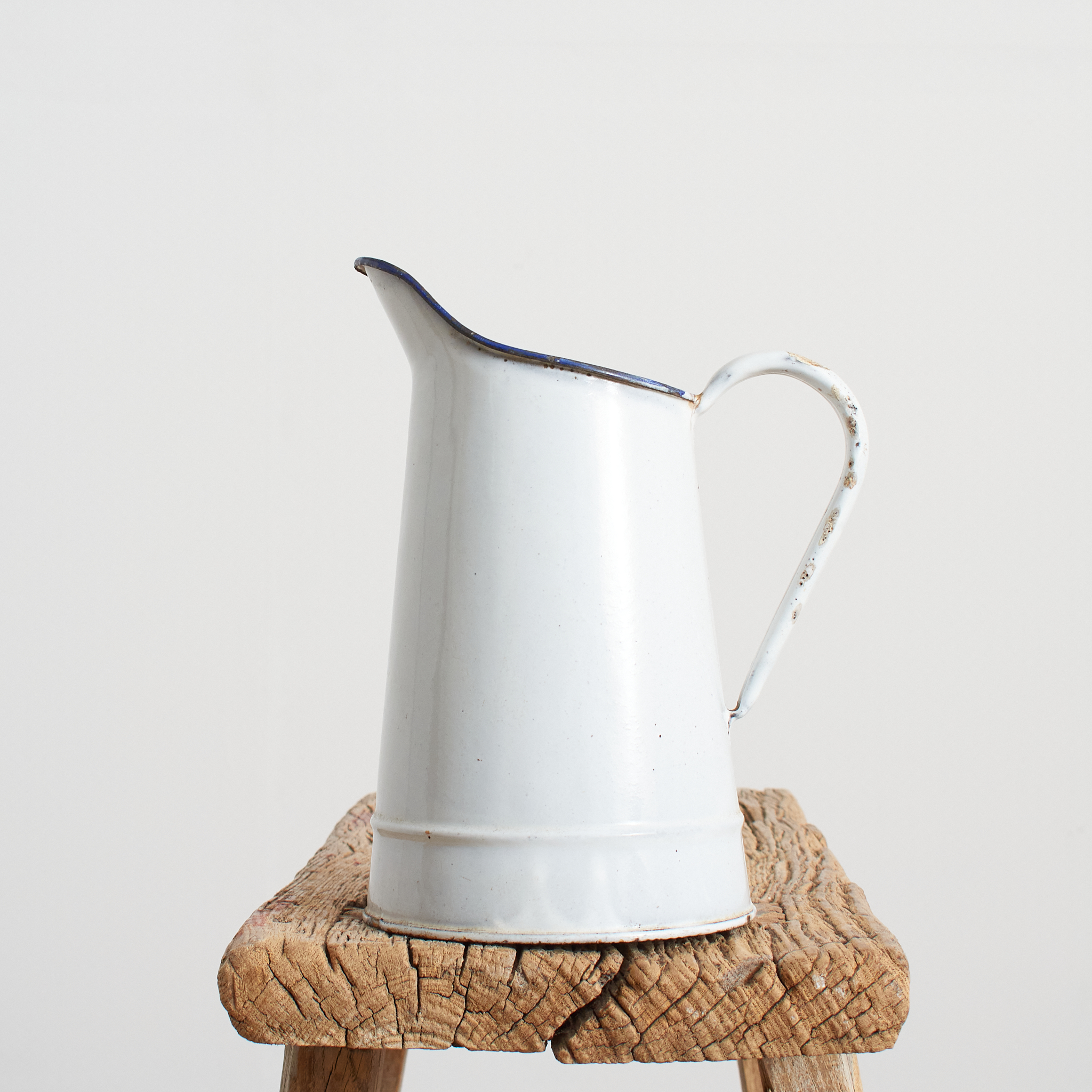 Vintage French Enamel Milk Jug