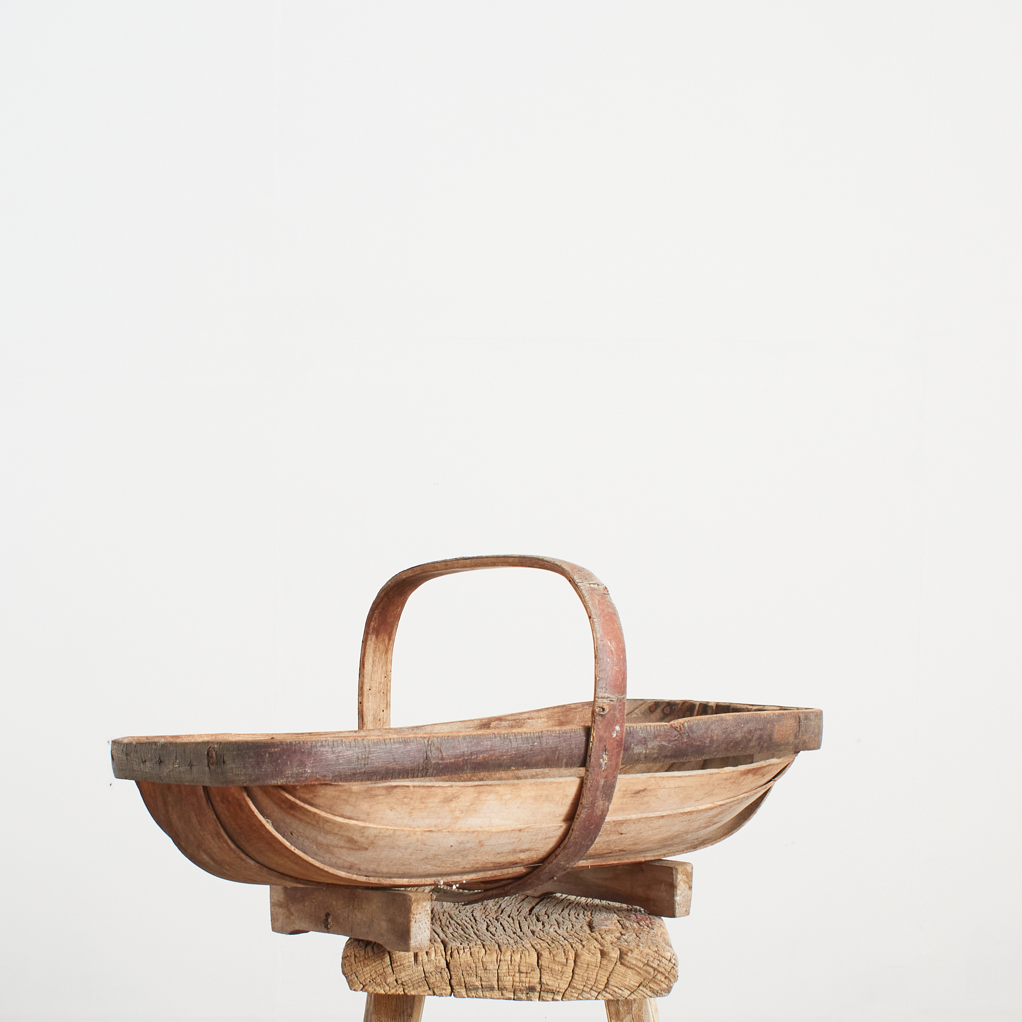 Antique Suffolk Wooden Garden Trug - A