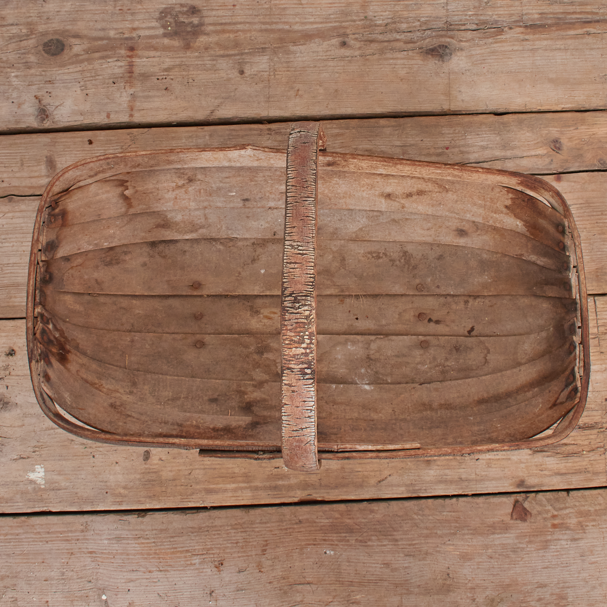 Antique Suffolk Wooden Garden Trug - A