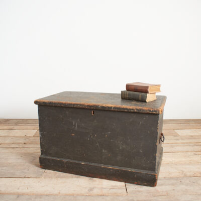 Antique Victorian Painted Wooden Blanked Box Trunk