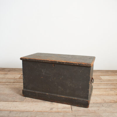 Antique Victorian Painted Wooden Blanked Box Trunk