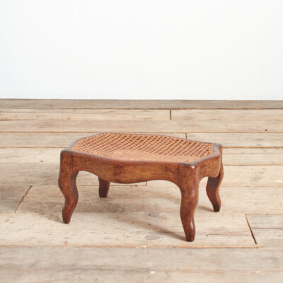 Small Antique French Cane Foot Stool