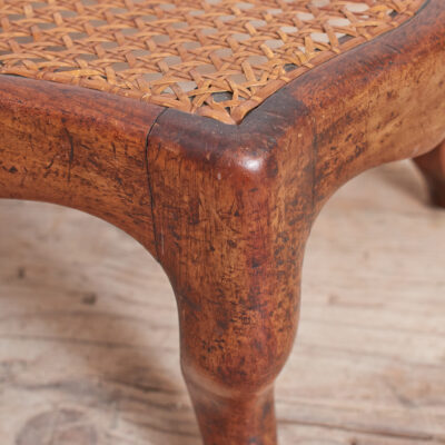 Small Antique French Cane Foot Stool