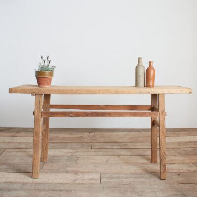 Antique Rustic Elm Console Table - BD