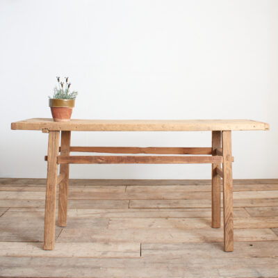 Antique Rustic Elm Console Table - BD