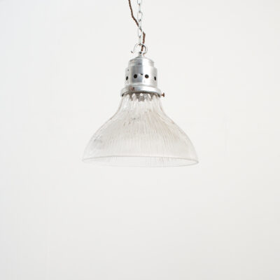 Antique Reclaimed Glass Holophane Pendant Light – AE