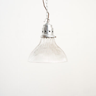 Antique Reclaimed Glass Holophane Pendant Light – AE