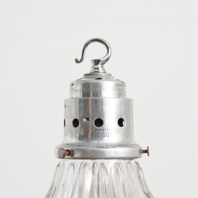 Antique Reclaimed Glass Holophane Pendant Light – AE
