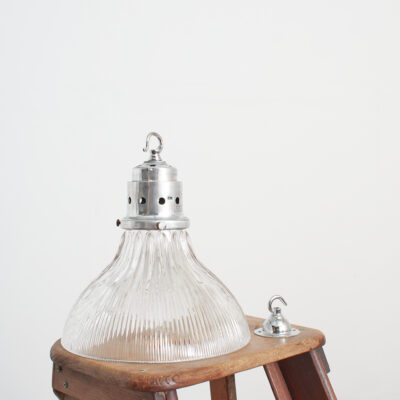 Antique Reclaimed Glass Holophane Pendant Light – AE