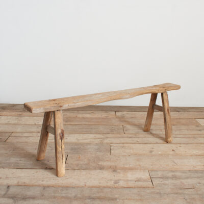 Antique Reclaimed Rustic Wooden Hallway Pig Bench -DE