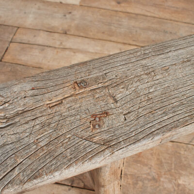 Antique Reclaimed Rustic Wooden Hallway Pig Bench -DC