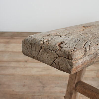 Antique Reclaimed Rustic Wooden Hallway Pig Bench -DC