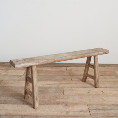 Antique Reclaimed Rustic Wooden Hallway Pig Bench -DC