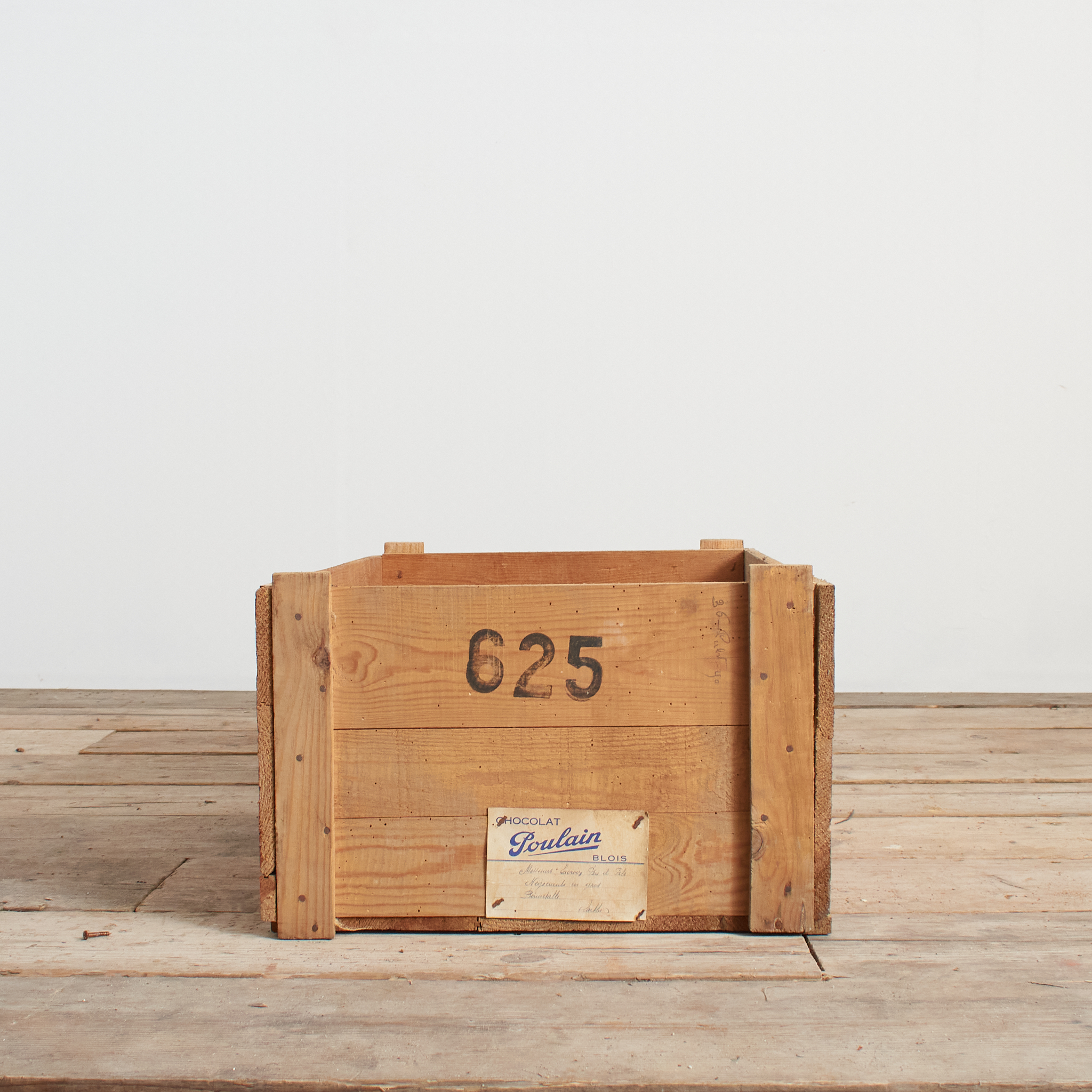 Chocolat Poulain Antique Storage Crate - Red - B