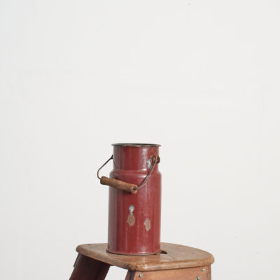 Medium Brown Vintage Enamel Milk Churn - BP