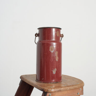 Medium Brown Vintage Enamel Milk Churn - BP