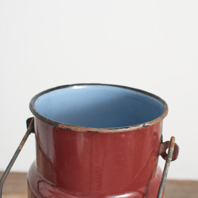Medium Brown Vintage Enamel Milk Churn - BQ