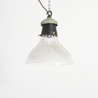 Antique Reclaimed Glass Holophane Pendant Light – AK