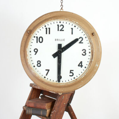 Extra Large Antique Brillie French Kitchen Wall Clock