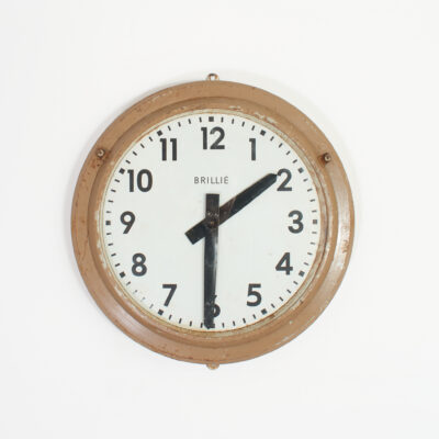 Extra Large Antique Brillie French Kitchen Wall Clock