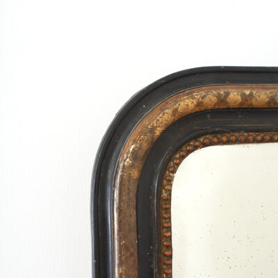 Antique French Foxed Glass Mirror