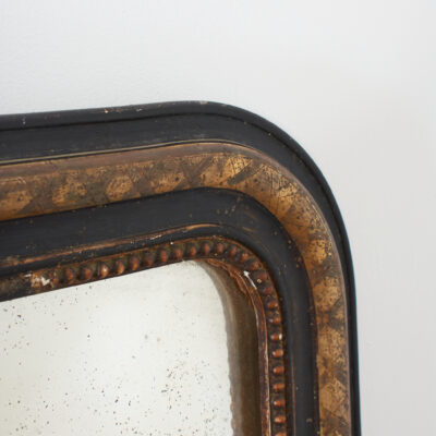 Antique French Foxed Glass Mirror