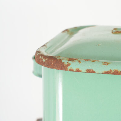 Antique White Enamel Bread Bin - I