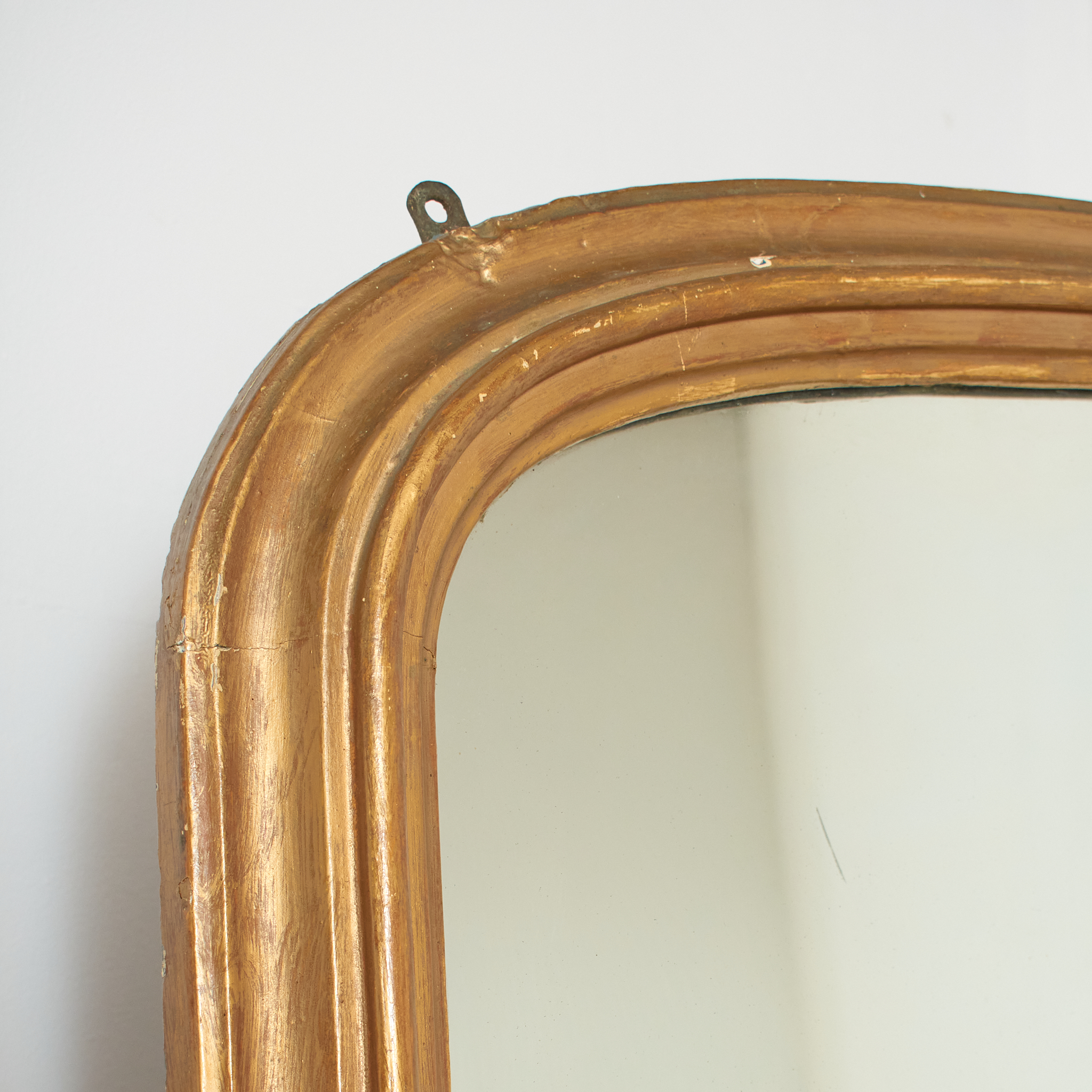 Large Antique Victorian French Over Mantle Mirror