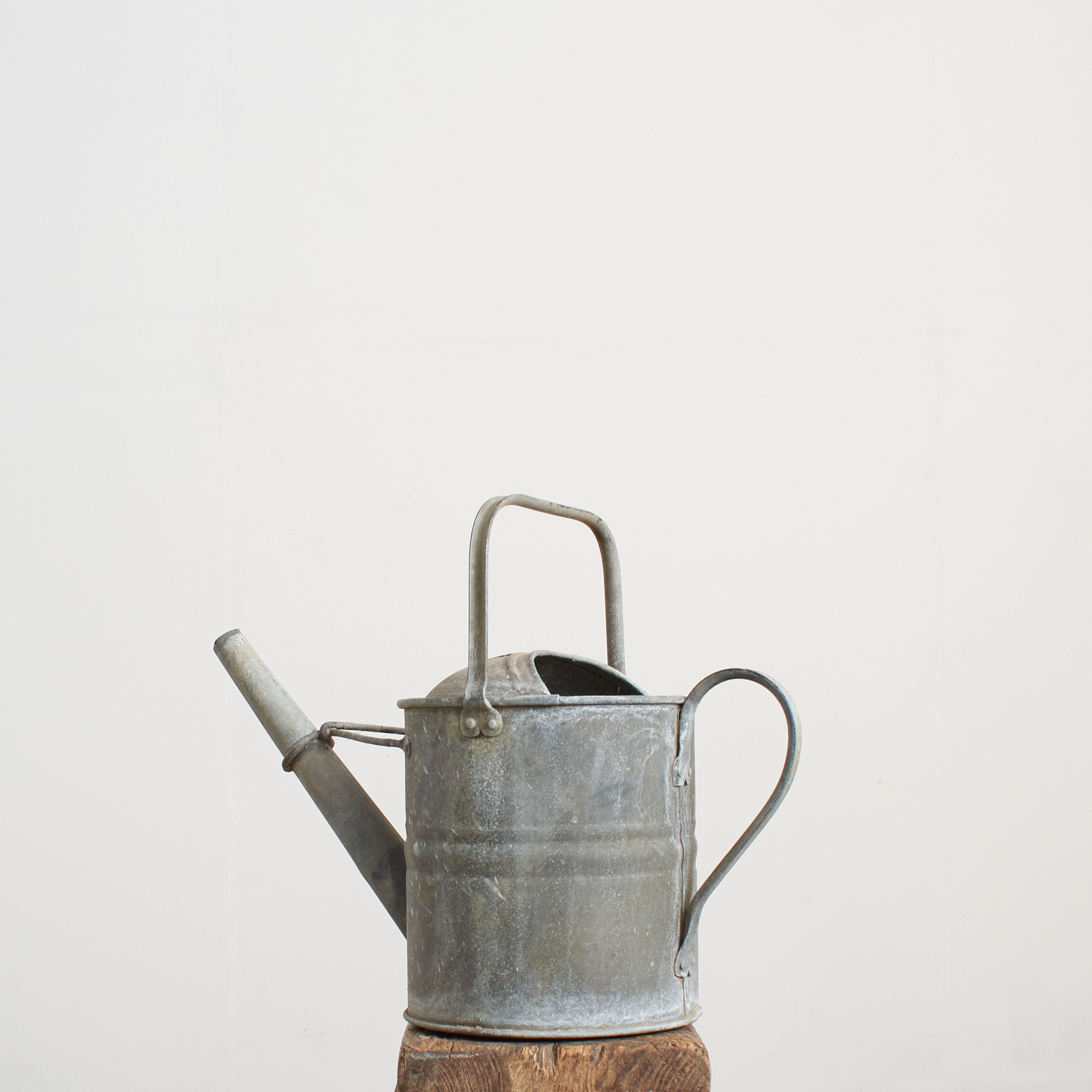 Small Antique Galvanised Watering Can -J